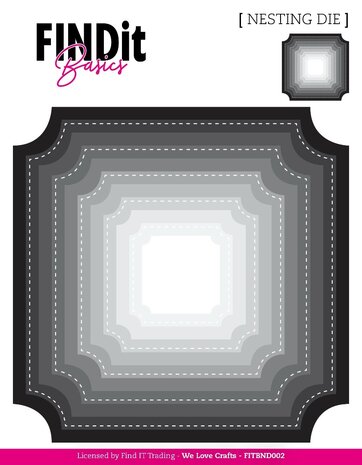 Find It Nesting Dies Cut Corner Squares (FITBND002)
