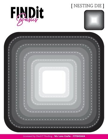 Find It Nesting Dies Curved Squares (FITBND004)