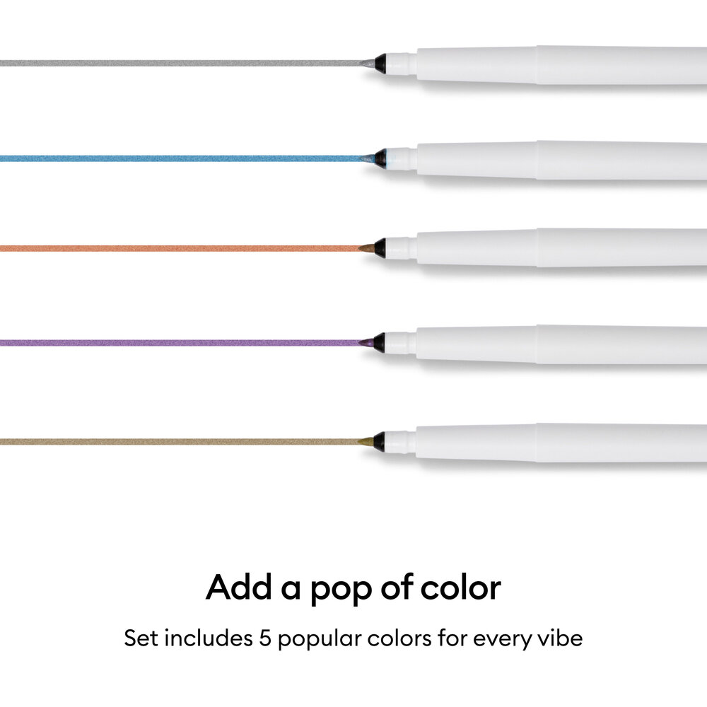 Cricut Metallic Medium Point Pen Set (5pcs) (2012168)