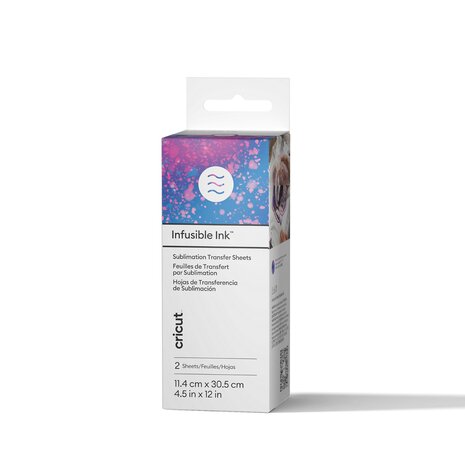 Cricut Infusible Ink Transfer Sheets 4.5x12 Inch Purple Watercolor Splash (2pcs) (2011899)