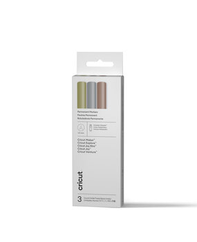 Cricut Omni Permanent Marker Set 1.0mm Gold/Silver/Copper (3pcs) + Adapter (2013186)