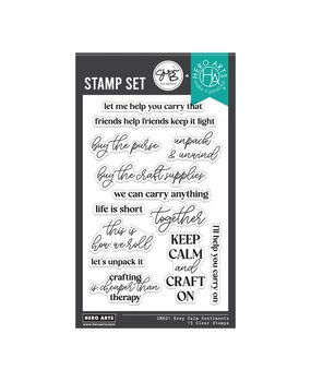 Hero Arts We All Have Baggage Clear Stamp Set Keep Calm Sentiments by Sheri Ballantyne (CM821)