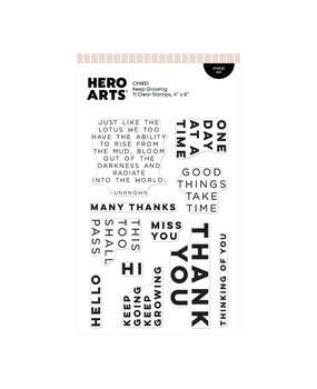 Hero Arts Tranquil Garden Stamp Set Keep Growing (CM851)