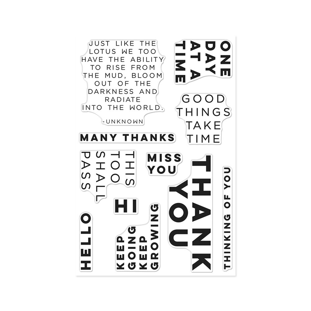 Hero Arts Tranquil Garden Stamp Set Keep Growing (CM851)