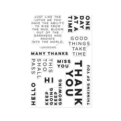 Hero Arts Tranquil Garden Stamp Set Keep Growing (CM851)