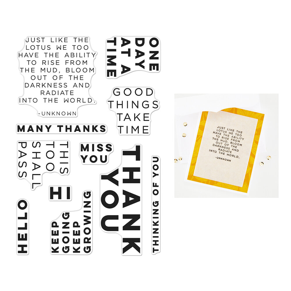 Hero Arts Tranquil Garden Stamp Set Keep Growing (CM851)