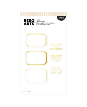 Hero Arts Tranquil Garden Letterpress + Foil & Cut Lovely Labels (HC109)