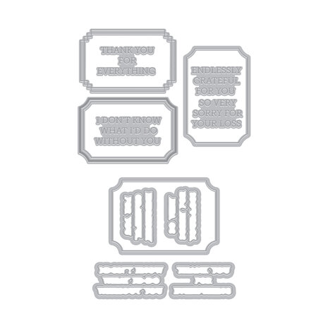 Hero Arts Tranquil Garden Letterpress + Foil & Cut Lovely Labels (HC109)