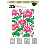 Hero Arts Tranquil Garden Layering Stencil Set Lotus Field (SA307)