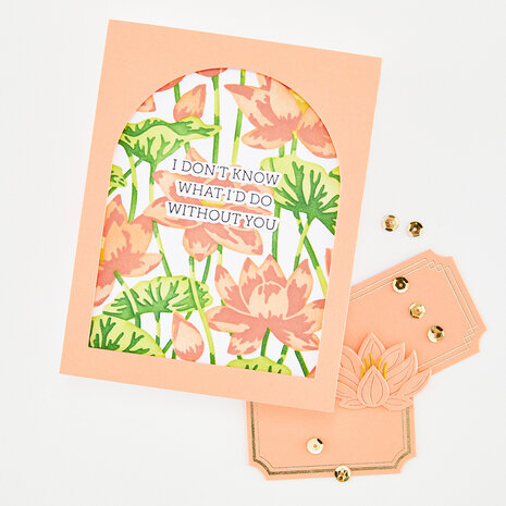 Hero Arts Tranquil Garden Layering Stencil Set Lotus Field (SA307)