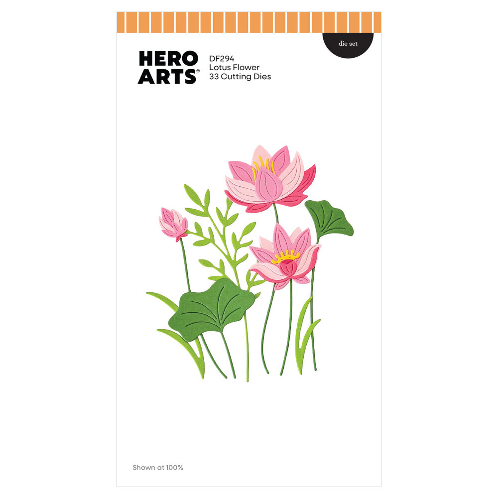 Hero Arts Tranquil Garden Die Set Lotus Flower (DF294)