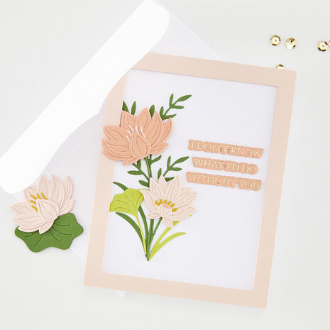 Hero Arts Tranquil Garden Die Set Lotus Flower (DF294)