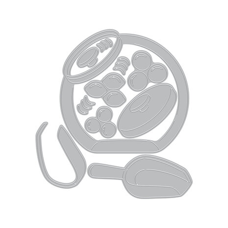 Hero Arts Beary Sweet Die Set Penny Candy Jar (DF289)