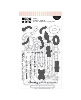 Hero Arts Beary Sweet Stamp & Cut Let's Stick Together (DC350)