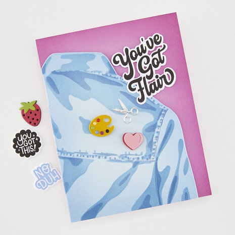 Hero Arts Friends With Flair Bundle Jean Jacket (WB1193)