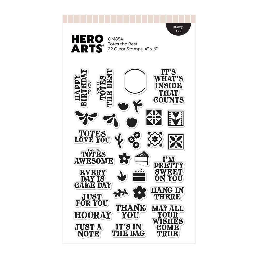 Hero Arts Tote-ally Awesome Stamp Set Totes the Best (CM854)
