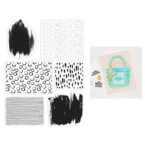 Hero Arts Tote-ally Awesome Stamp Set Background Builder (CM852)