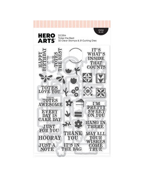 Hero Arts Tote-ally Awesome Stamp & Cut Totes the Best (DC354)