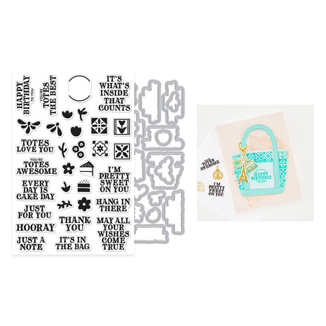 Hero Arts Tote-ally Awesome Stamp & Cut Totes the Best (DC354)