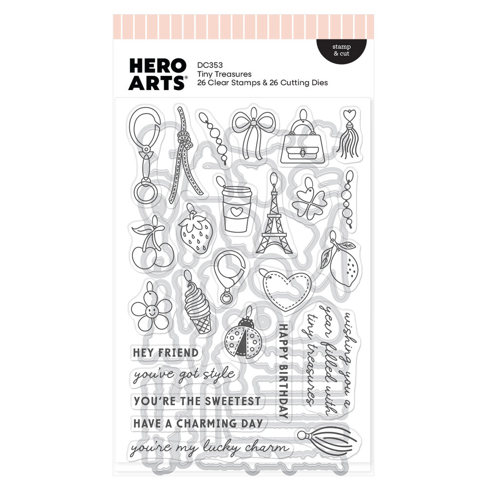 Hero Arts Tote-ally Awesome Stamp & Cut Tiny Treasures (DC353)
