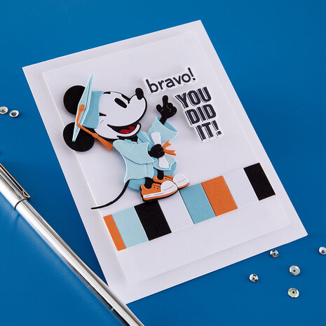 Spellbinders Classic Mouse Graduation Press + Foil Plate & Die Set Sentiments by Allison Frazier (BP-358)