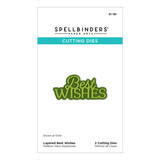 Spellbinders Essentially Yours Sentiments Etched Dies Layered Best Wishes (S1-181)