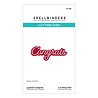 Spellbinders Essentially Yours Sentiments Etched Dies Layered Congrats (S1-182)