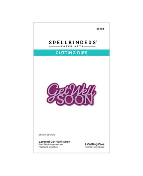 Spellbinders Essentially Yours Sentiments Etched Dies Layered Get Well Soon (S1-183)