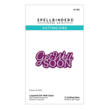 Spellbinders Essentially Yours Sentiments Etched Dies Layered Get Well Soon (S1-183)