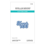 Spellbinders Essentially Yours Sentiments Etched Dies Layered Thank You (S1-185)