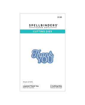 Spellbinders Essentially Yours Sentiments Etched Dies Layered Thank You (S1-185)