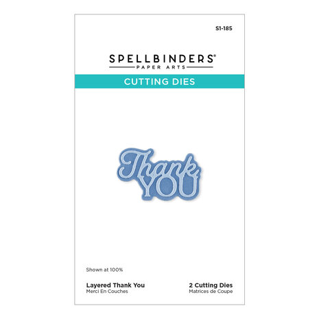 Spellbinders Essentially Yours Sentiments Etched Dies Layered Thank You (S1-185)