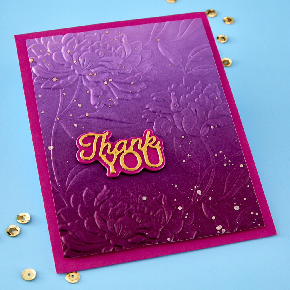 Spellbinders Essentially Yours Sentiments Etched Dies Layered Thank You (S1-185)