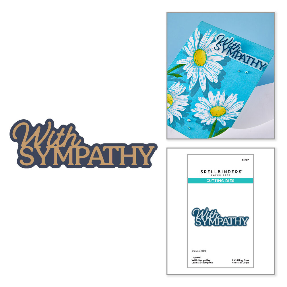 Spellbinders Essentially Yours Sentiments Etched Dies Layered With Sympathy (S1-187)