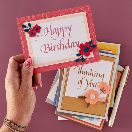 Spellbinders Upright Italic Everyday Sentiments Press + Foil Bundle by Paul Antonio (BD-1065)