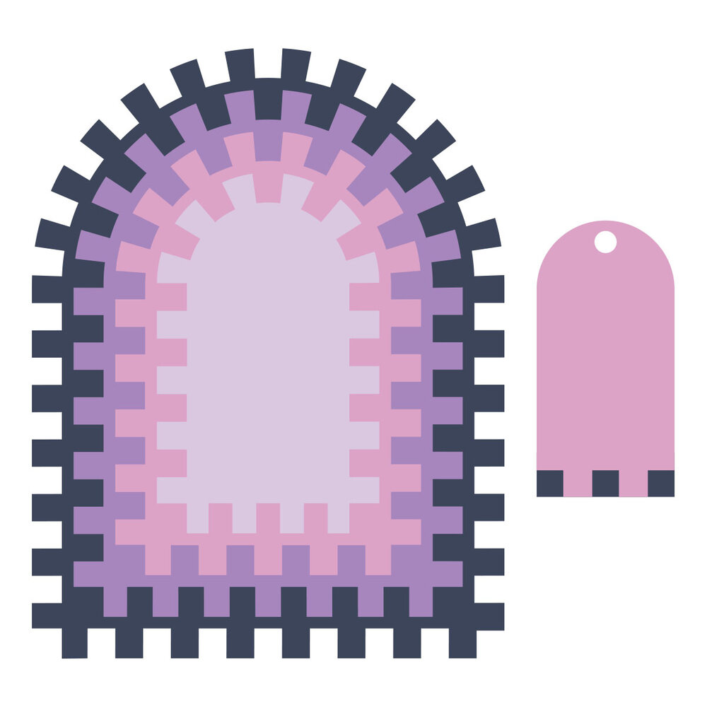 Spellbinders Just Add Cake Etched Dies Color Block Accent Arches (S5-743)