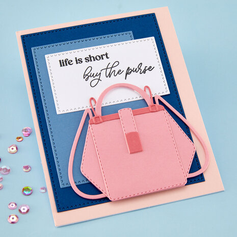 Spellbinders We All Have Baggage Etched Dies Designer Purse by Sheri Ballantyne (S5-715)