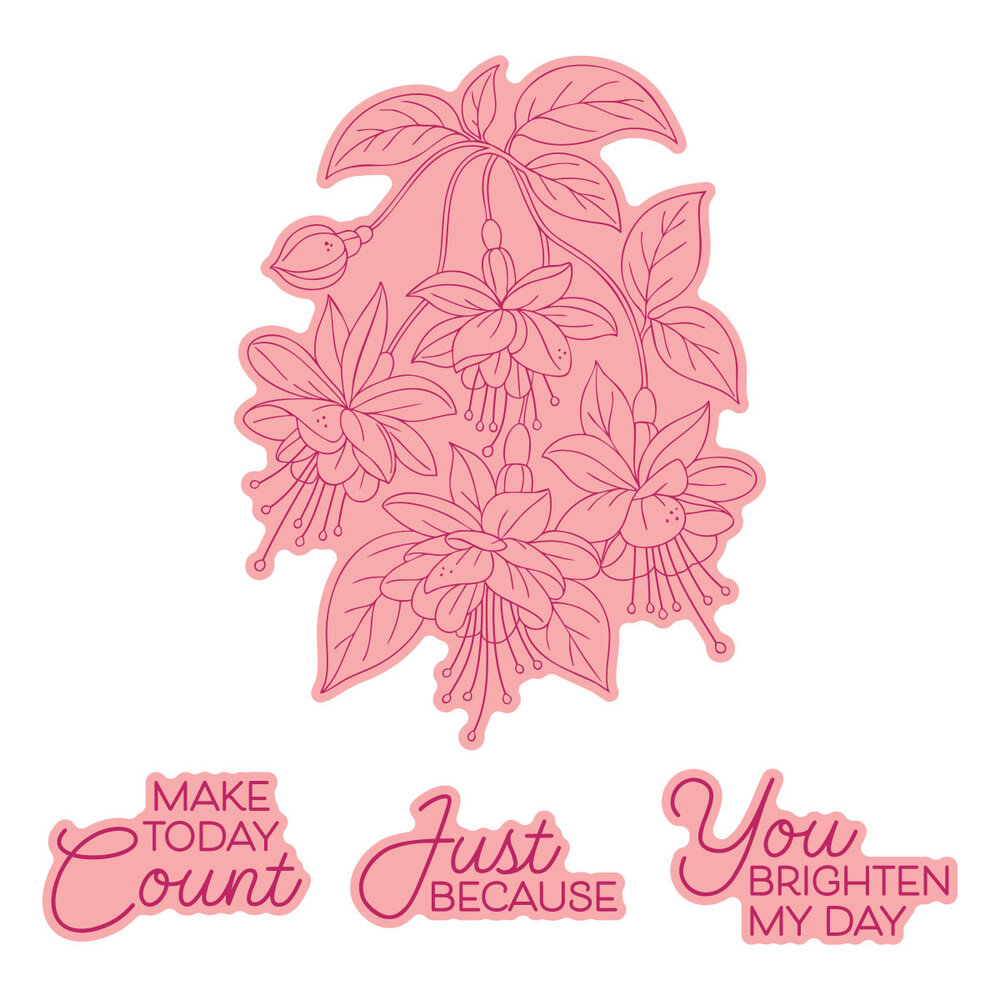 Spellbinders Magical Fuchsia Press + Foil Plate & Die Set by Alex Syberia (BP-349)