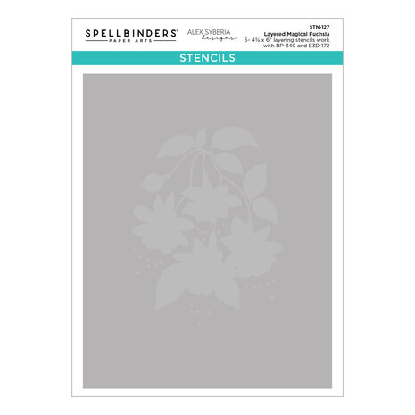 Spellbinders Magical Fuchsia Layered Stencil by Alex Syberia (STN-127)