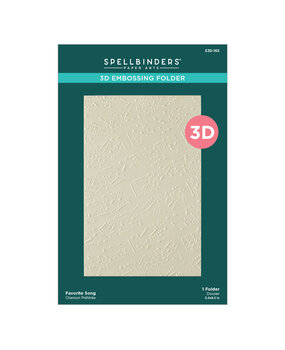 Spellbinders Poppy Song 3D Embossing Folder Favorite Song (E3D-165)