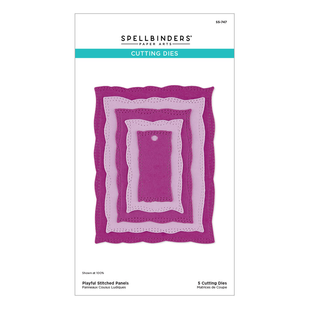 Spellbinders Poppy Song Etched Dies Playful Stitched Panels (S5-747)