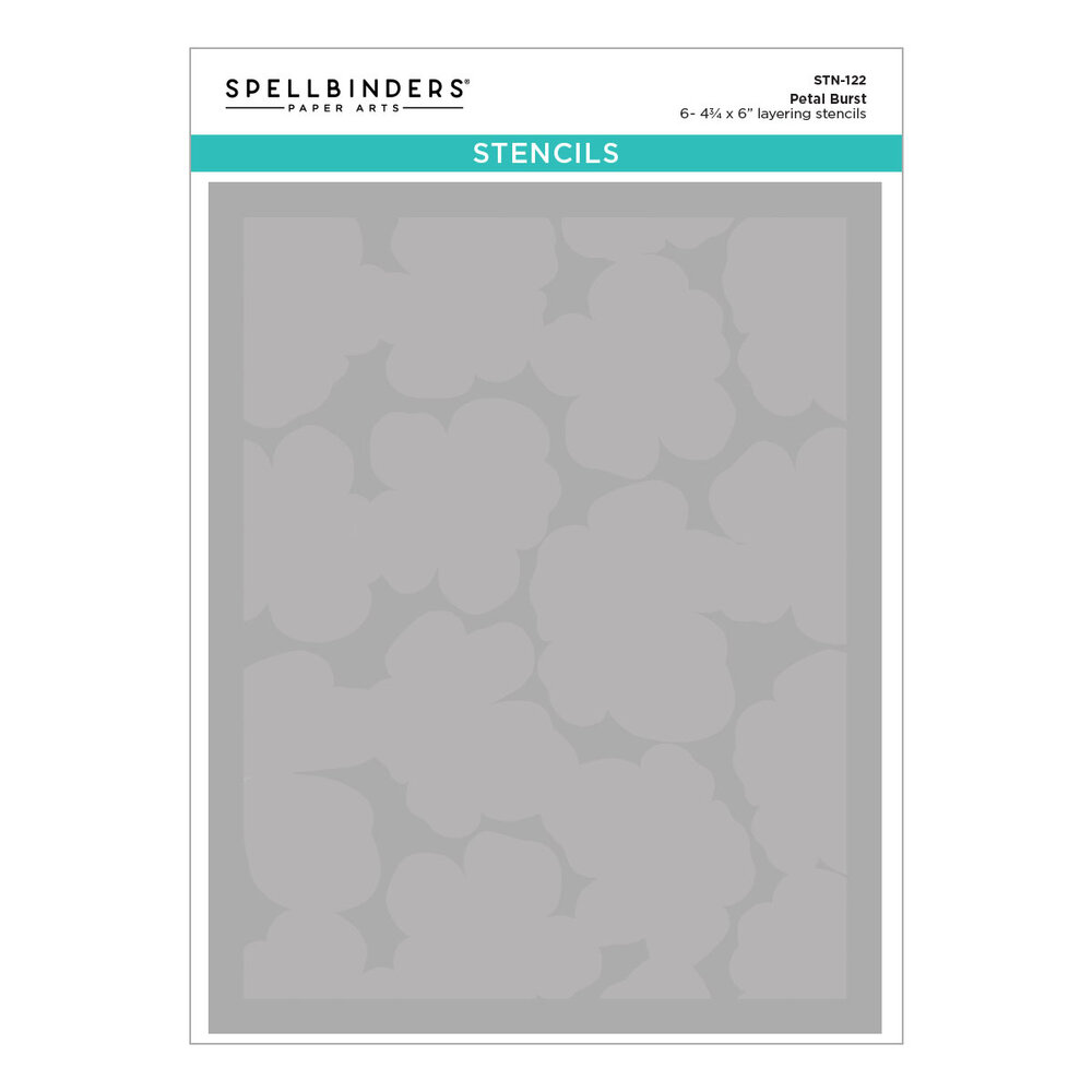 Spellbinders Poppy Song Layered Stencil Petal Burst (STN-122)