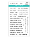 Spellbinders Summer Camp Clear Stamp Set Summertime Sentiments by Allison Frazier (STP-269)