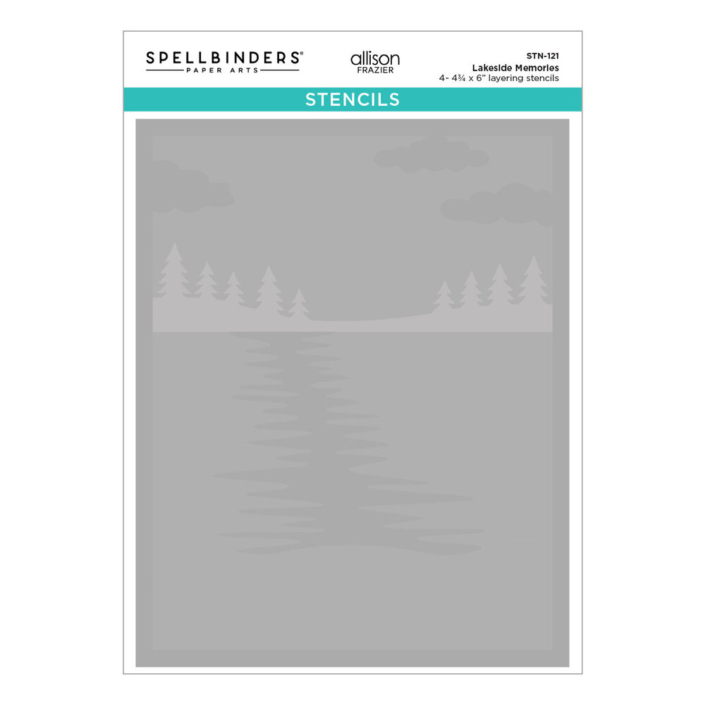 Spellbinders Summer Camp Layered Stencil Lakeside Memories by Allison Frazier (STN-121)