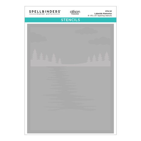 Spellbinders Summer Camp Layered Stencil Lakeside Memories by Allison Frazier (STN-121)