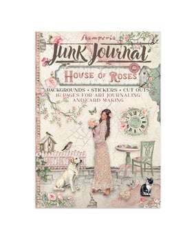 Stamperia House of Roses Junk Journal Stickers, Backgrounds, Cut-Outs (SBJK19)