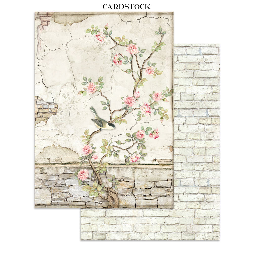 Stamperia House of Roses Junk Journal Stickers, Backgrounds, Cut-Outs (SBJK19)