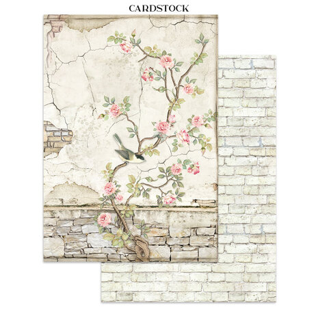 Stamperia House of Roses Junk Journal Stickers, Backgrounds, Cut-Outs (SBJK19)