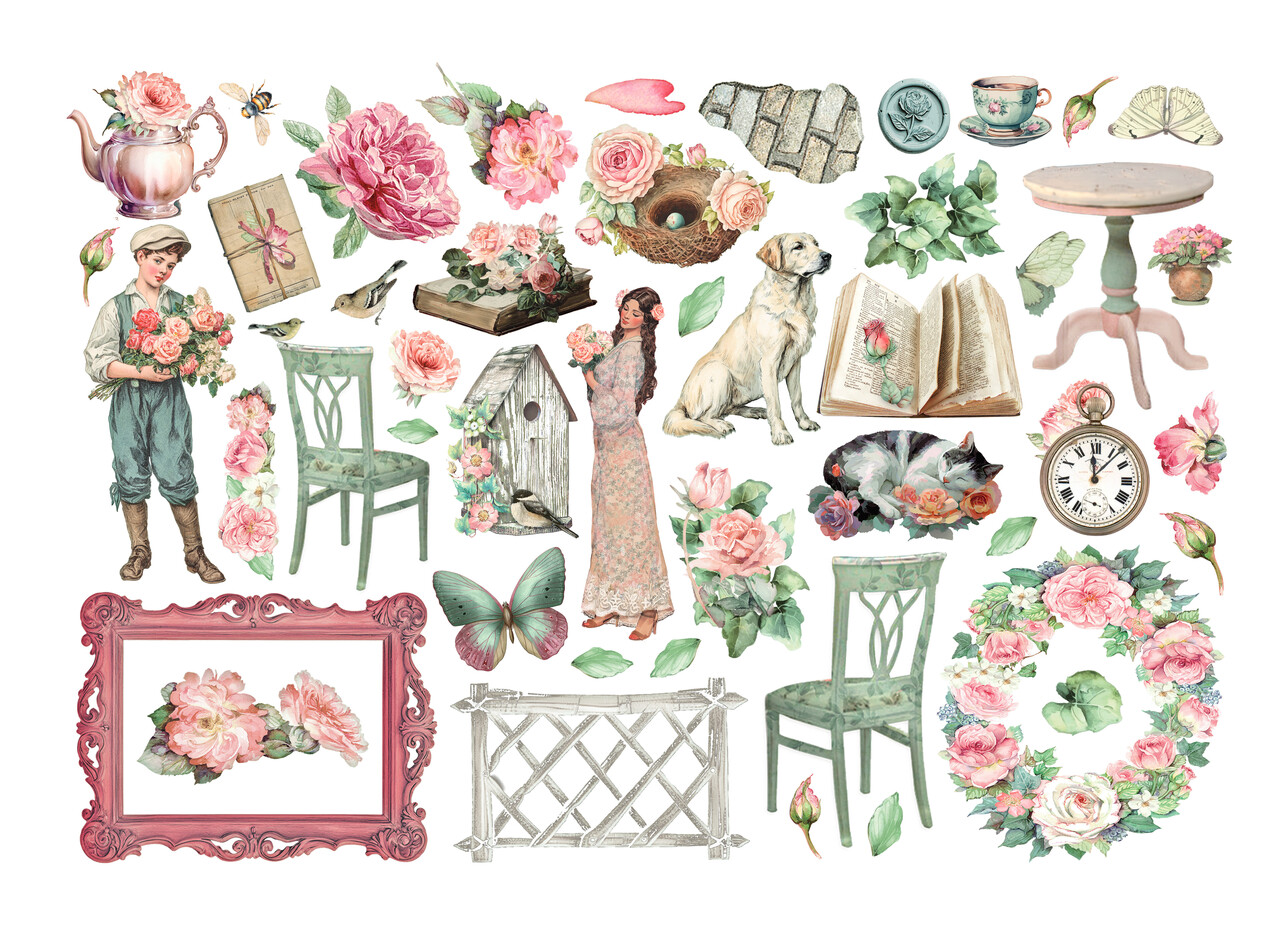 Stamperia House of Roses Ephemera (46pcs) (DFLCT80)