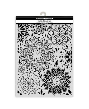 Stamperia Art Stories A3 Big Stencil Mandala Pattern by Antonis Tzanidakis (KSTDA3012)